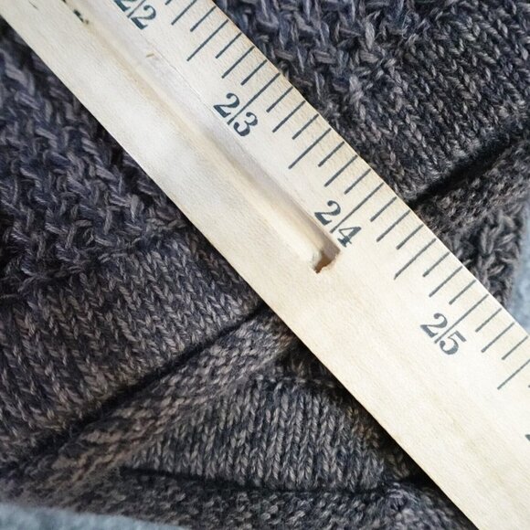 Carbon 2 Cobalt Roll Neck Sweater XL Brown Cotton Raglan Henley - Picture 10 of 10